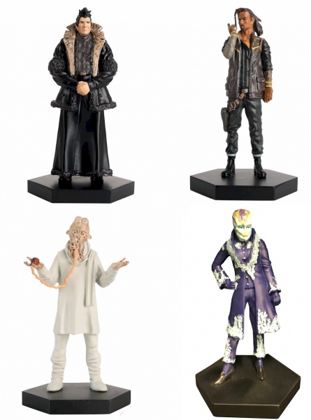 Doctor Who Eaglemoss The Black Guardian, Vinder, The Ood Elder & Azure New Boxed Models #220, #221, #222, #223